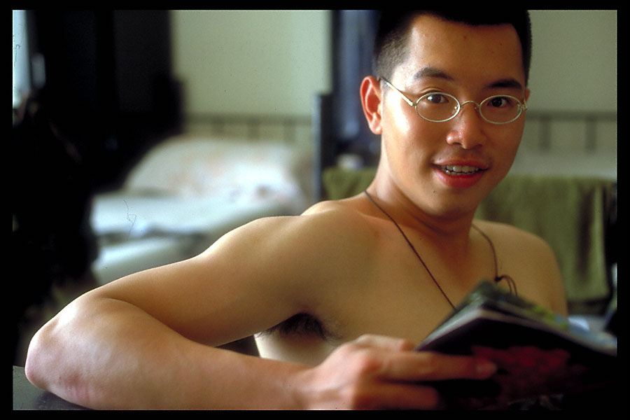 rick poh cheng wan relaxing reading a magazine in bunk