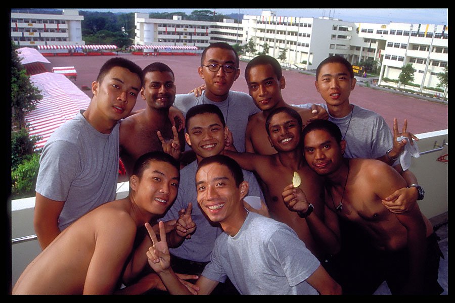 some members of jaguar platoon 1 on balcony