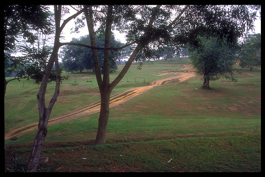 path up hill to individual fieldcraft training site