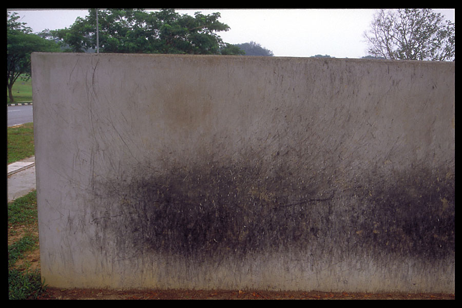 soc (standard obstacle course) low wall with boot scuffle marks