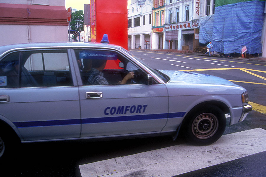 taxi driver exercising due caution in making the turn