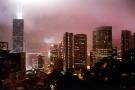 lights of hong kong seen through mid-levels fog