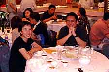 peggy lui and wong meng weng at roast pigeon dinner