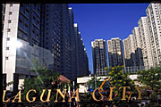laguna city building shot with self-caption from bus