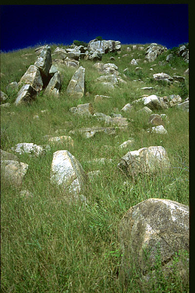 rocks and field hill